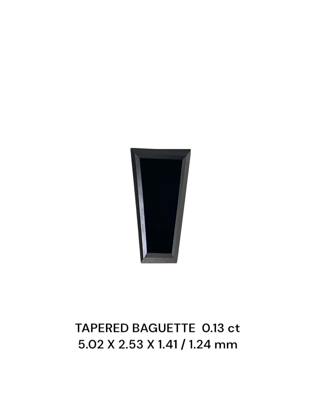 0.13 Carat Natural Fancy Black Tapered baguette Diamond SE-9031TB