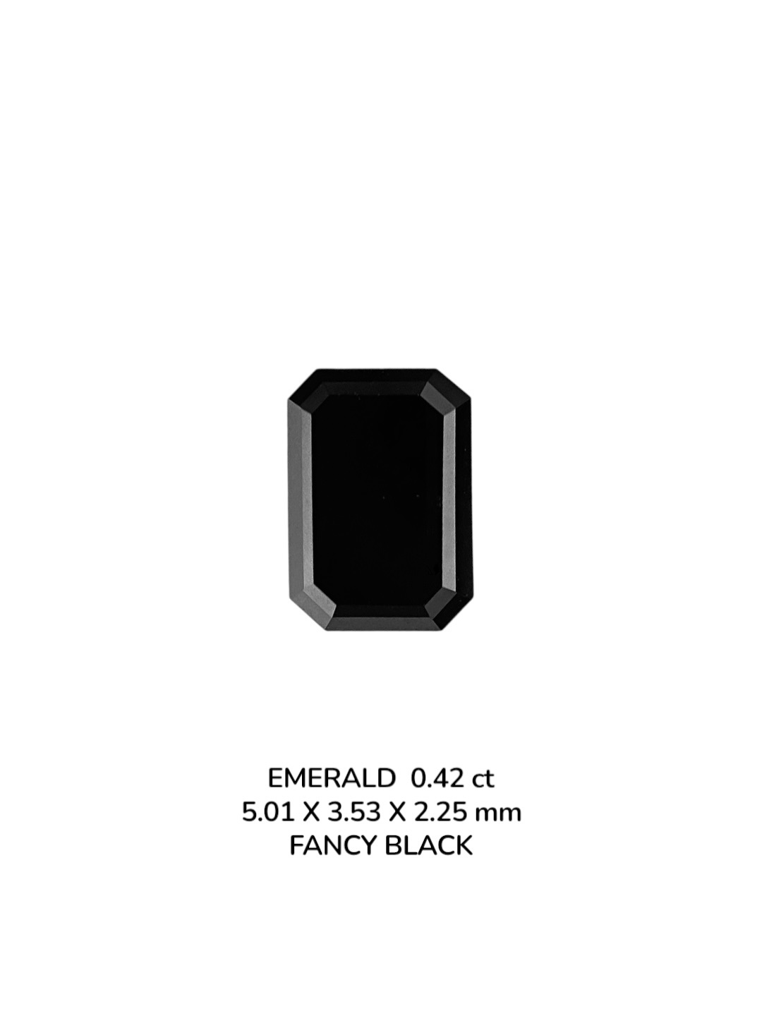 0.42 Carat Natural Fancy Black Emerald Diamond SE-9071T1