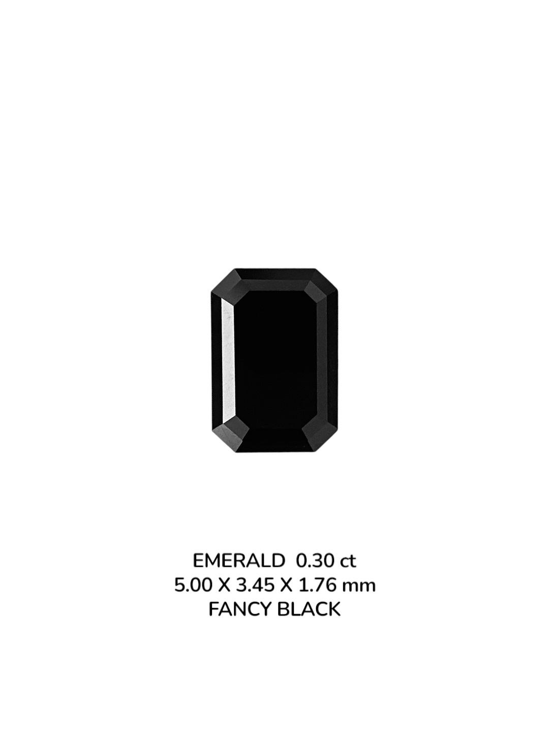 0.30 Carat Natural Fancy Black Emerald Diamond SE-9071T10