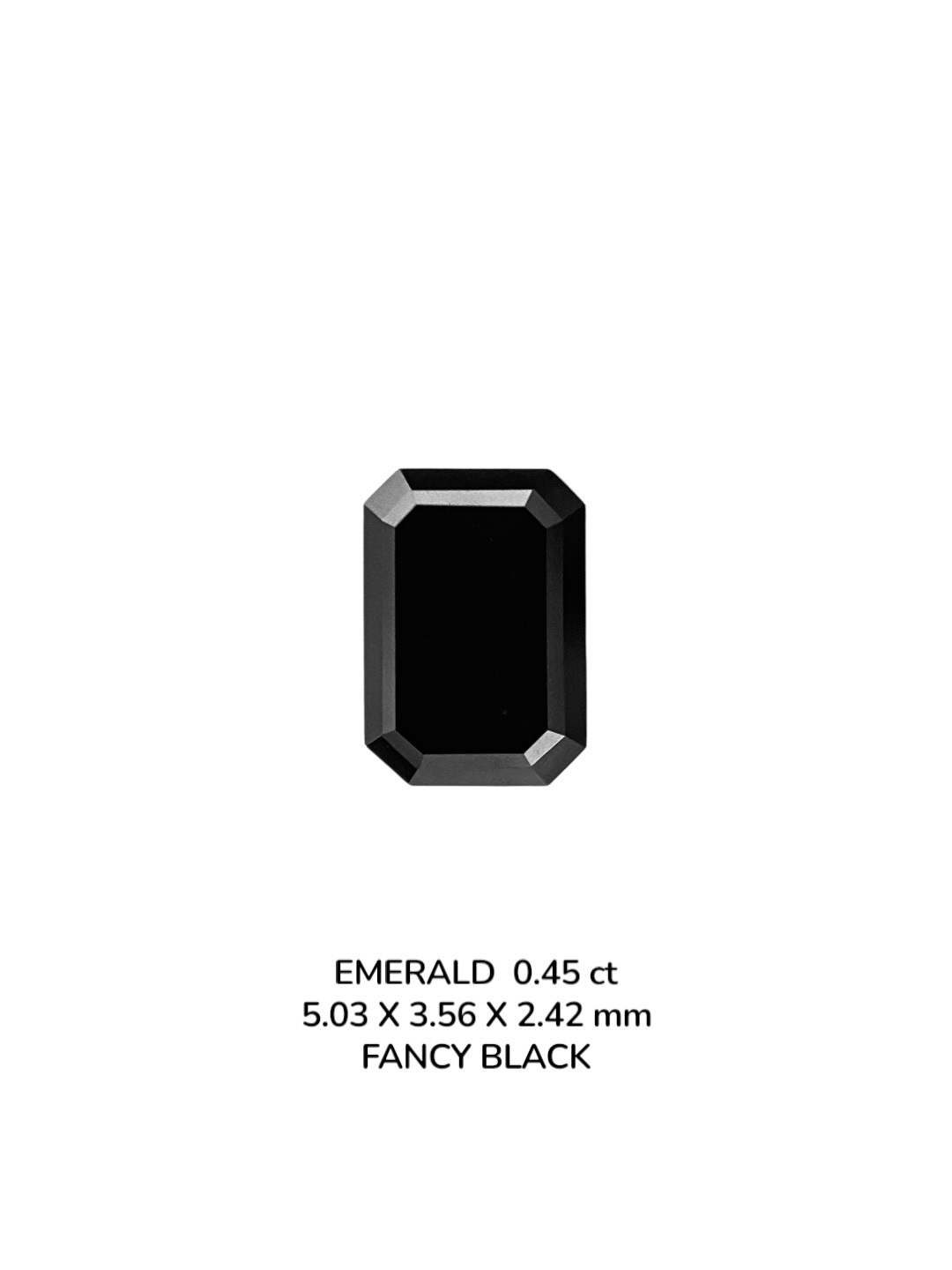 0.45 Carat Natural Fancy Black Emerald Diamond SE-9071T11