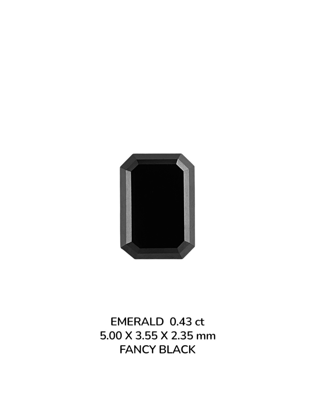 0.43 Carat Natural Fancy Black Emerald Diamond SE-9071T12