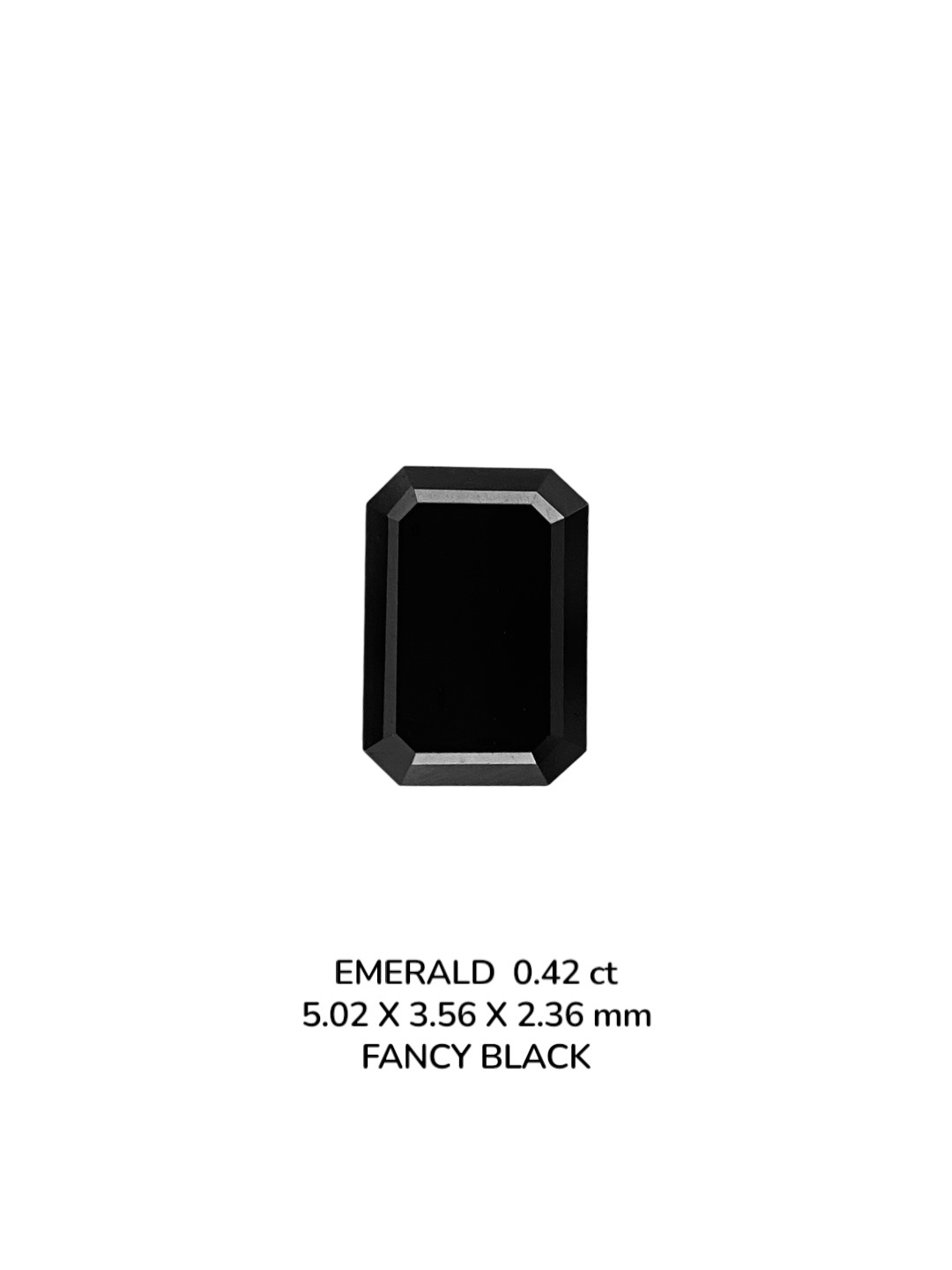 0.42 Carat Natural Fancy Black Emerald Diamond SE-9071T15