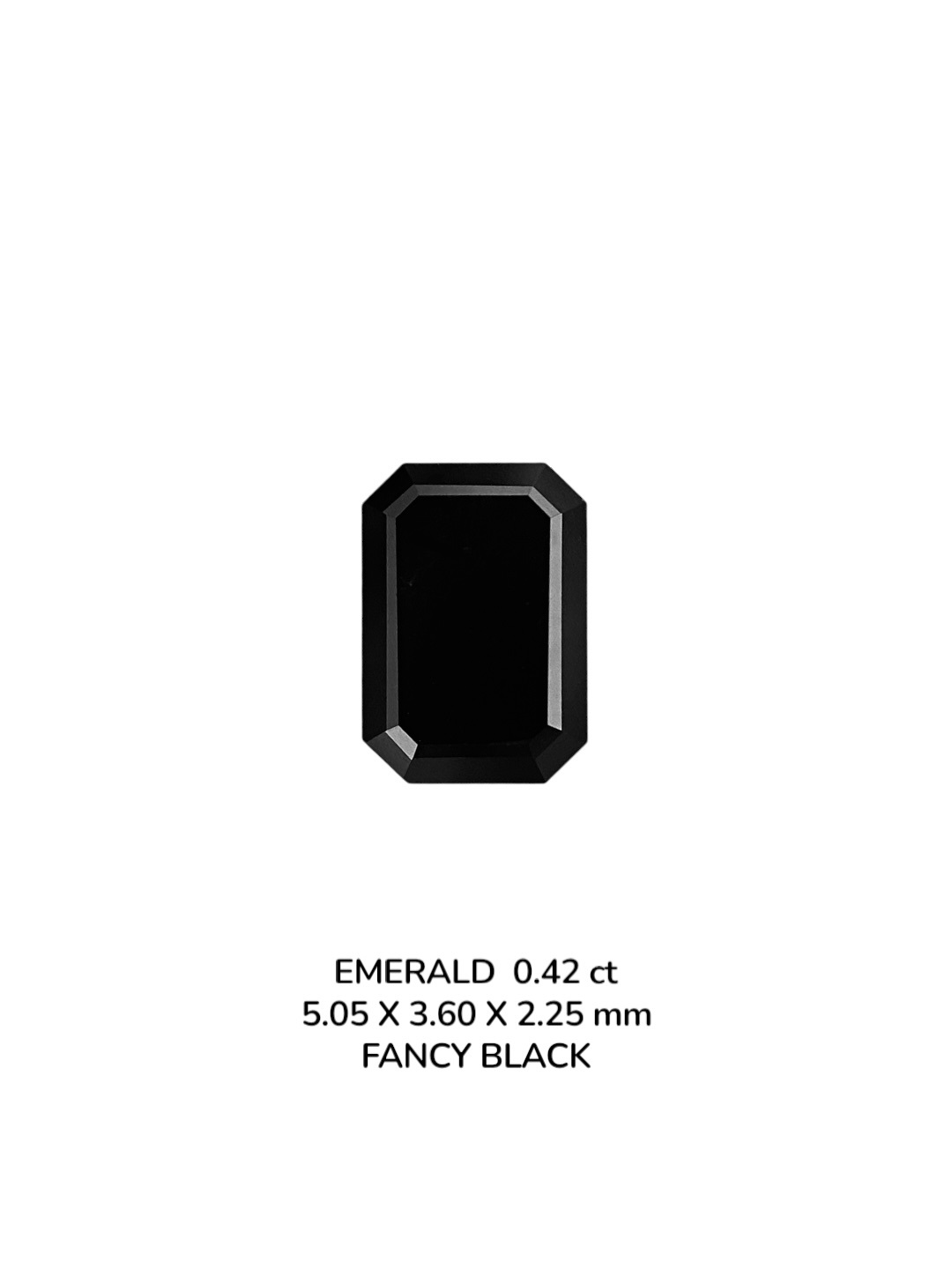 0.42 Carat Natural Fancy Black Emerald Diamond SE-9071T18