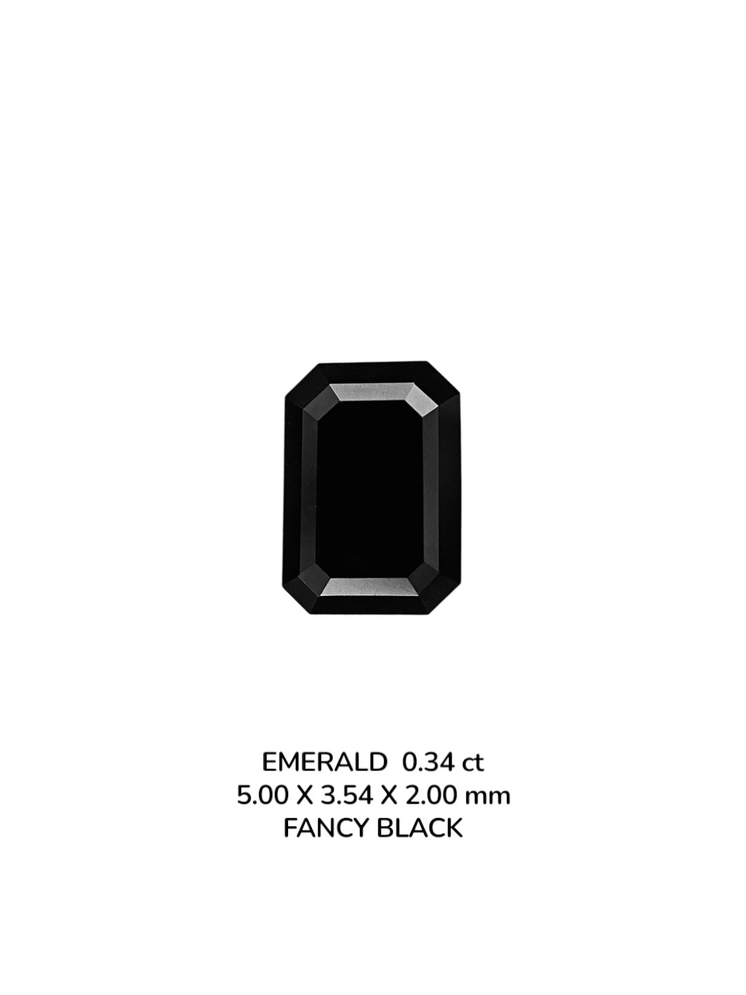 0.34 Carat Natural Fancy Black Emerald Diamond SE-9071T19