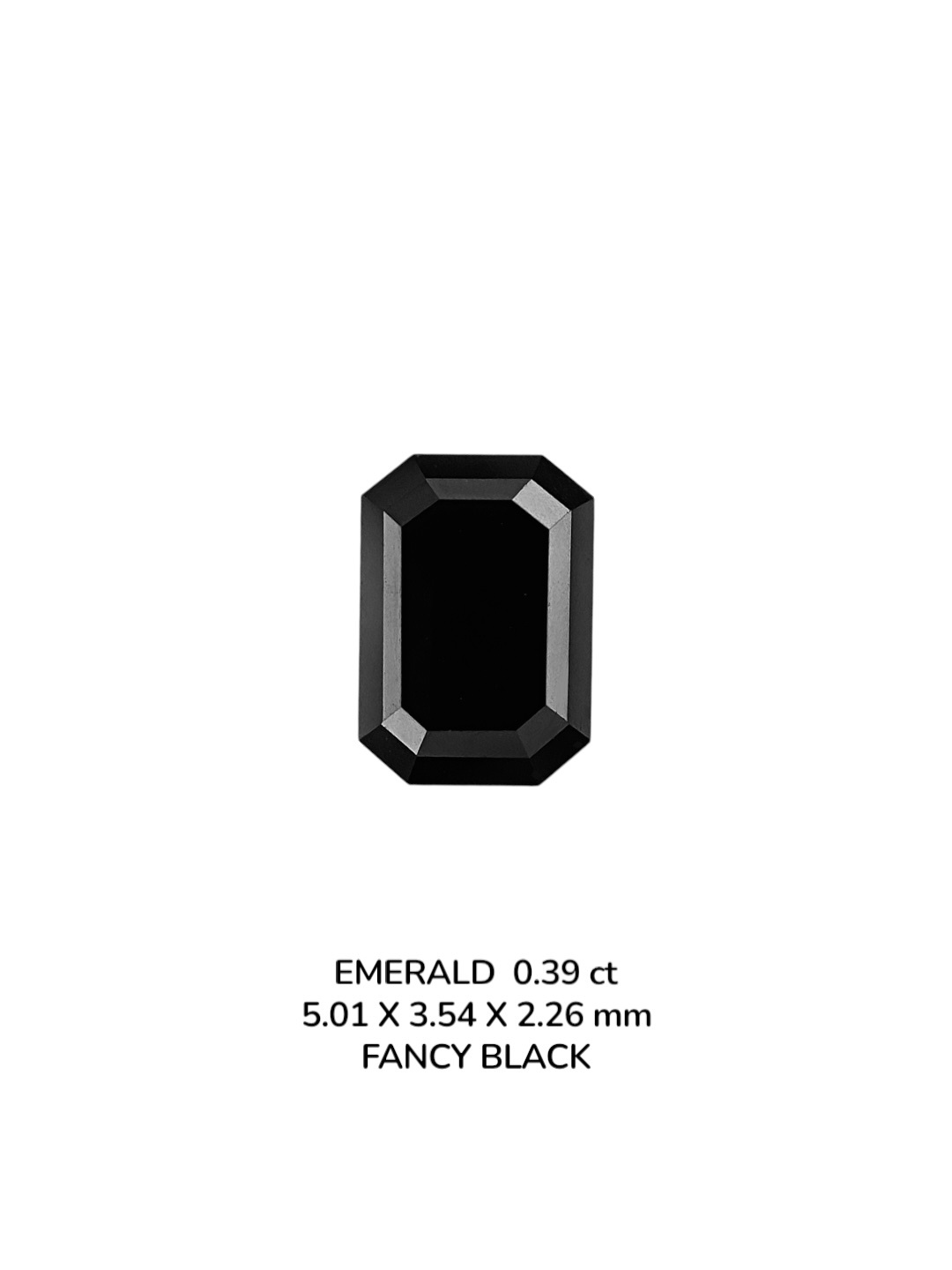 0.39 Carat Natural Fancy Black Emerald Diamond SE-9071T3
