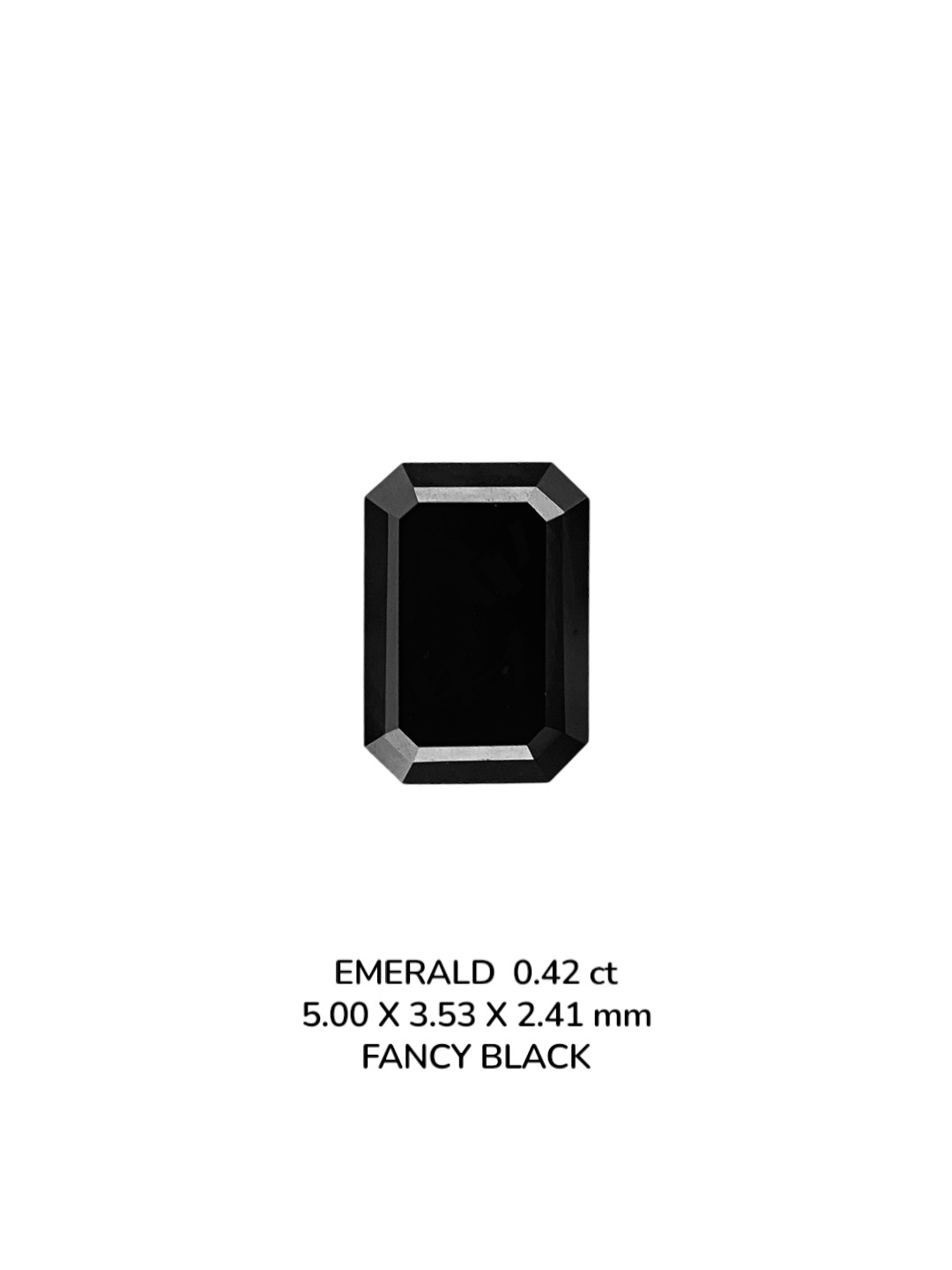 0.42 Carat Natural Fancy Black Emerald Diamond SE-9071T5