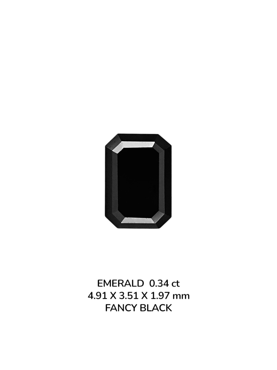0.34 Carat Natural Fancy Black Emerald Diamond SE-9071T6