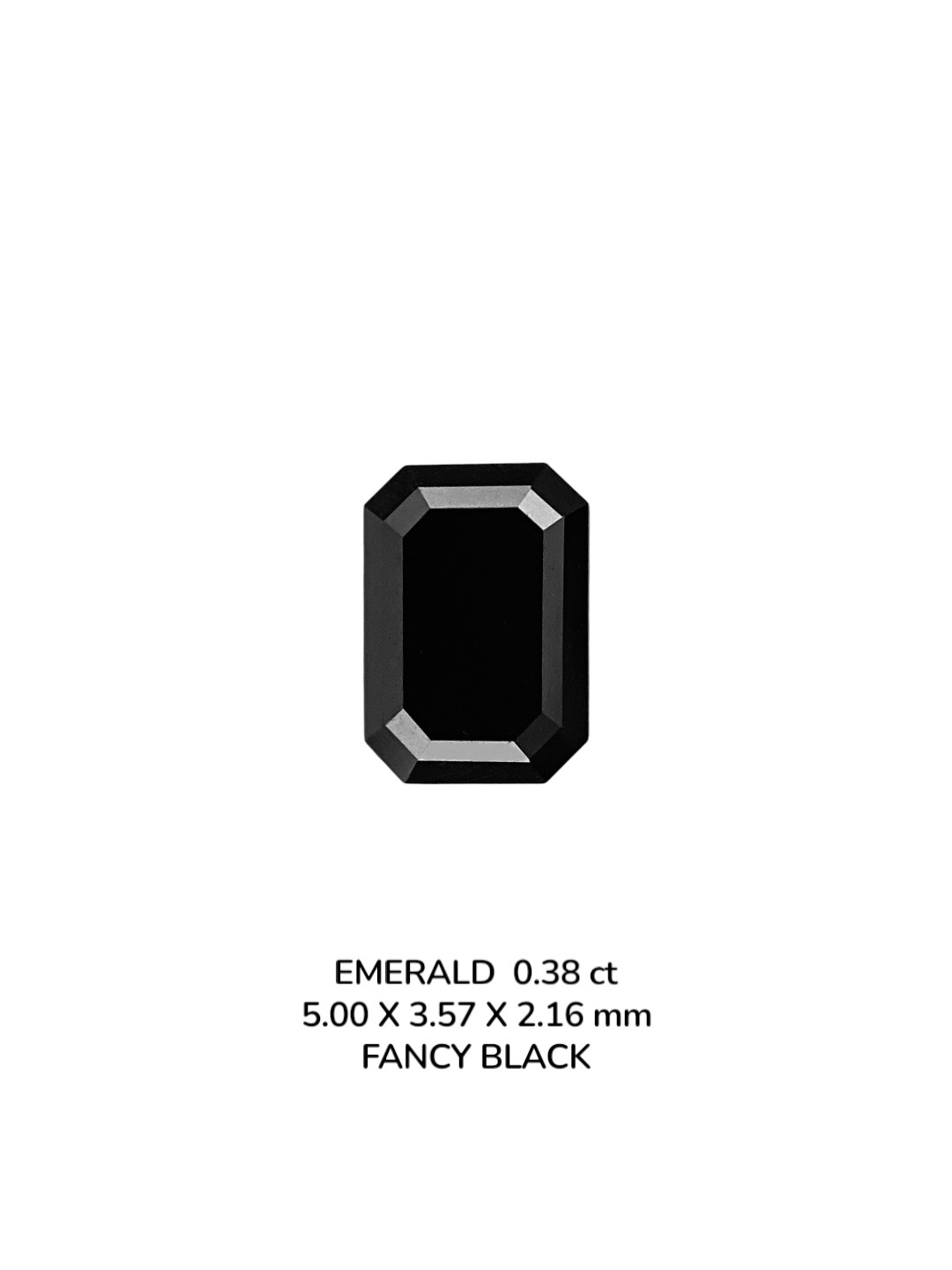 0.38 Carat Natural Fancy Black Emerald Diamond SE-9071T7