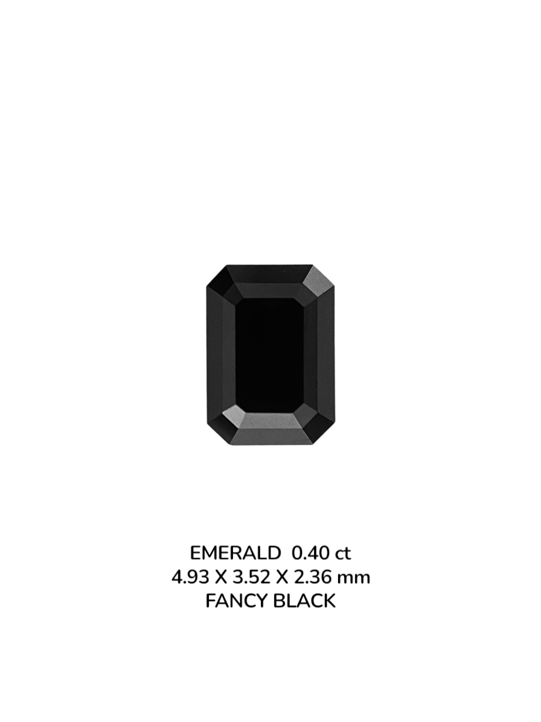 0.40 Carat Natural Fancy Black Emerald Diamond SE-9071T8