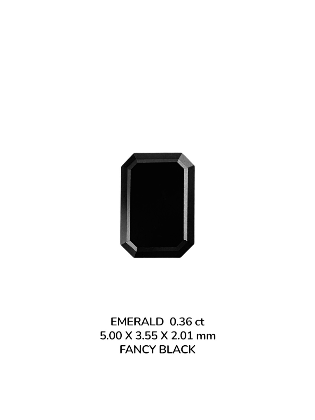 0.36 Carat Natural Fancy Black Emerald Diamond SE-9071T9