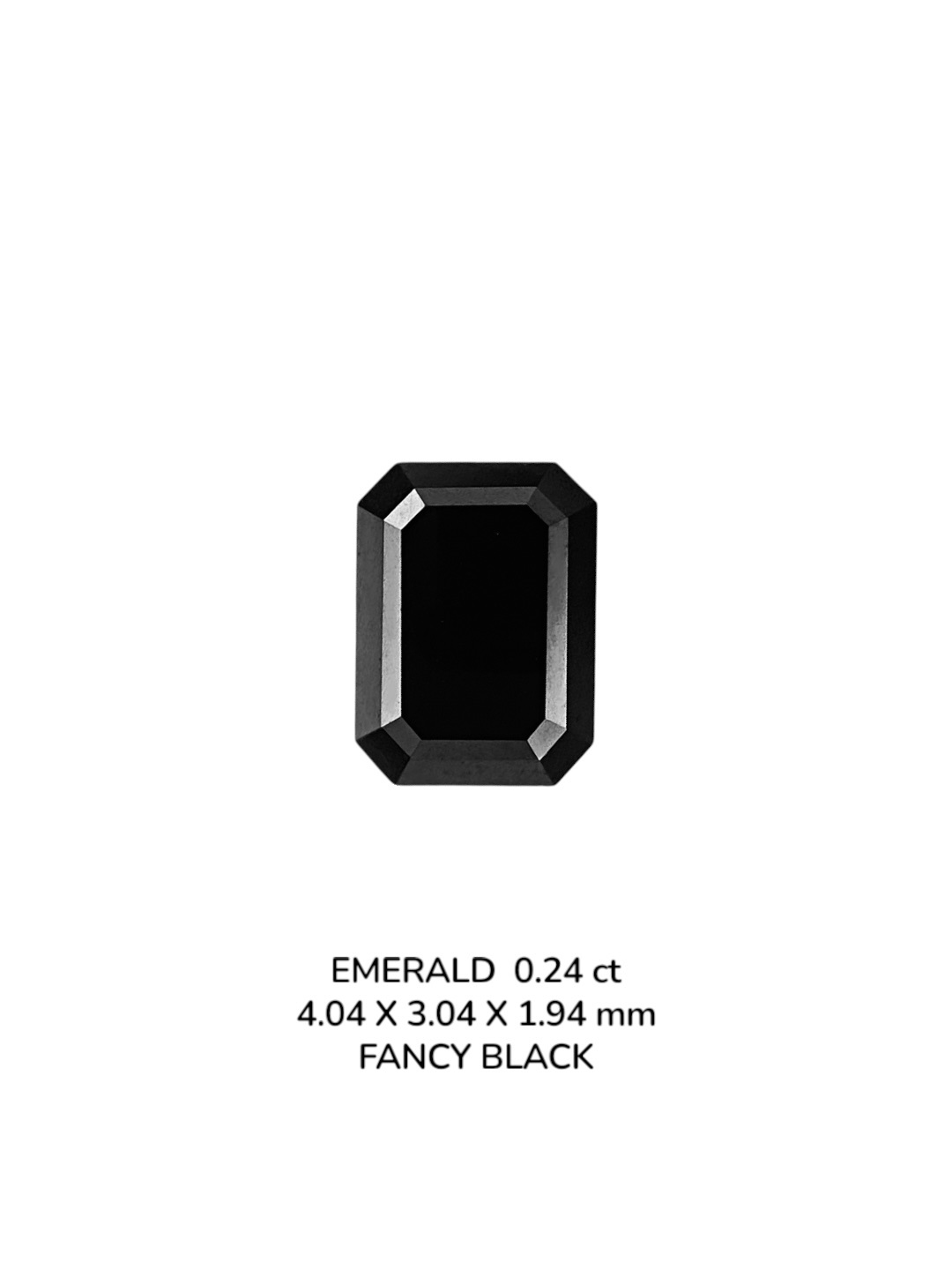 0.24 Carat Natural Fancy Black Emerald Diamond SE-9072T1