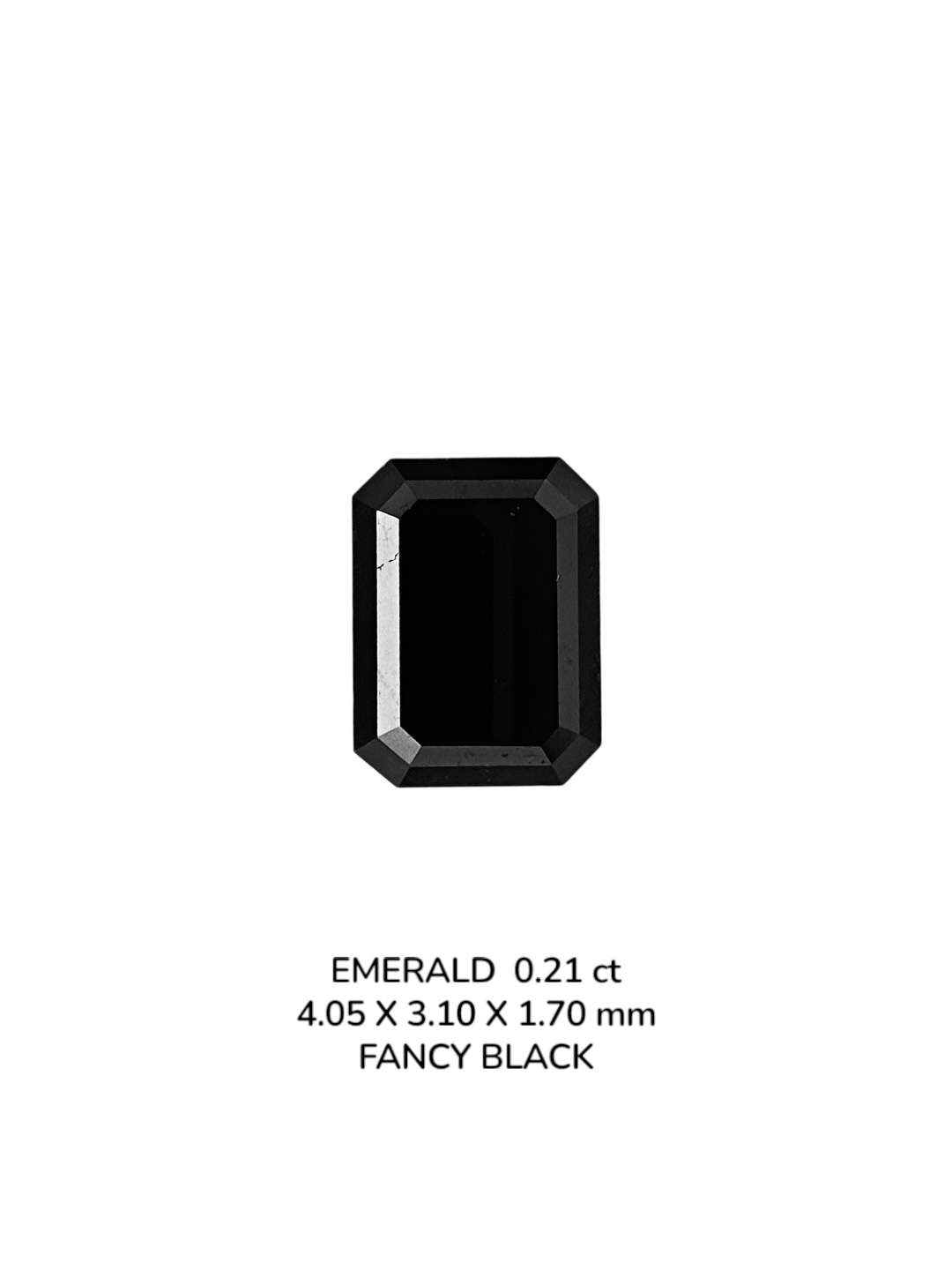 0.21 Carat Natural Fancy Black Emerald Diamond SE-9072T11