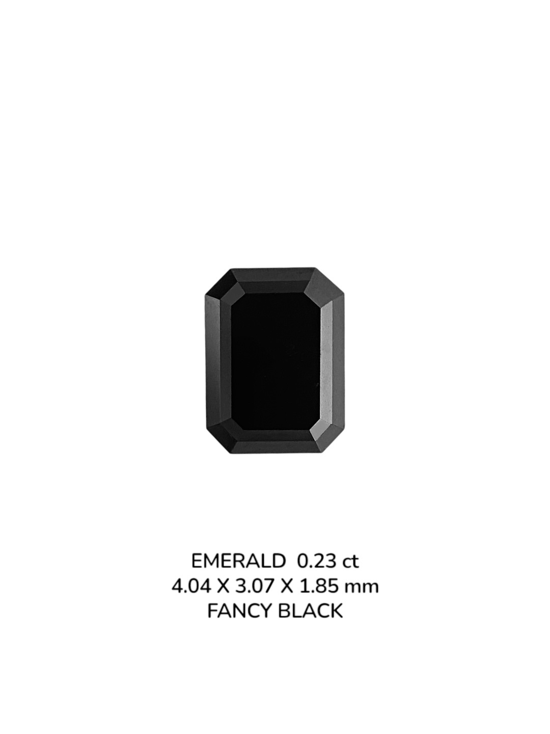 0.23 Carat Natural Fancy Black Emerald Diamond SE-9072T13