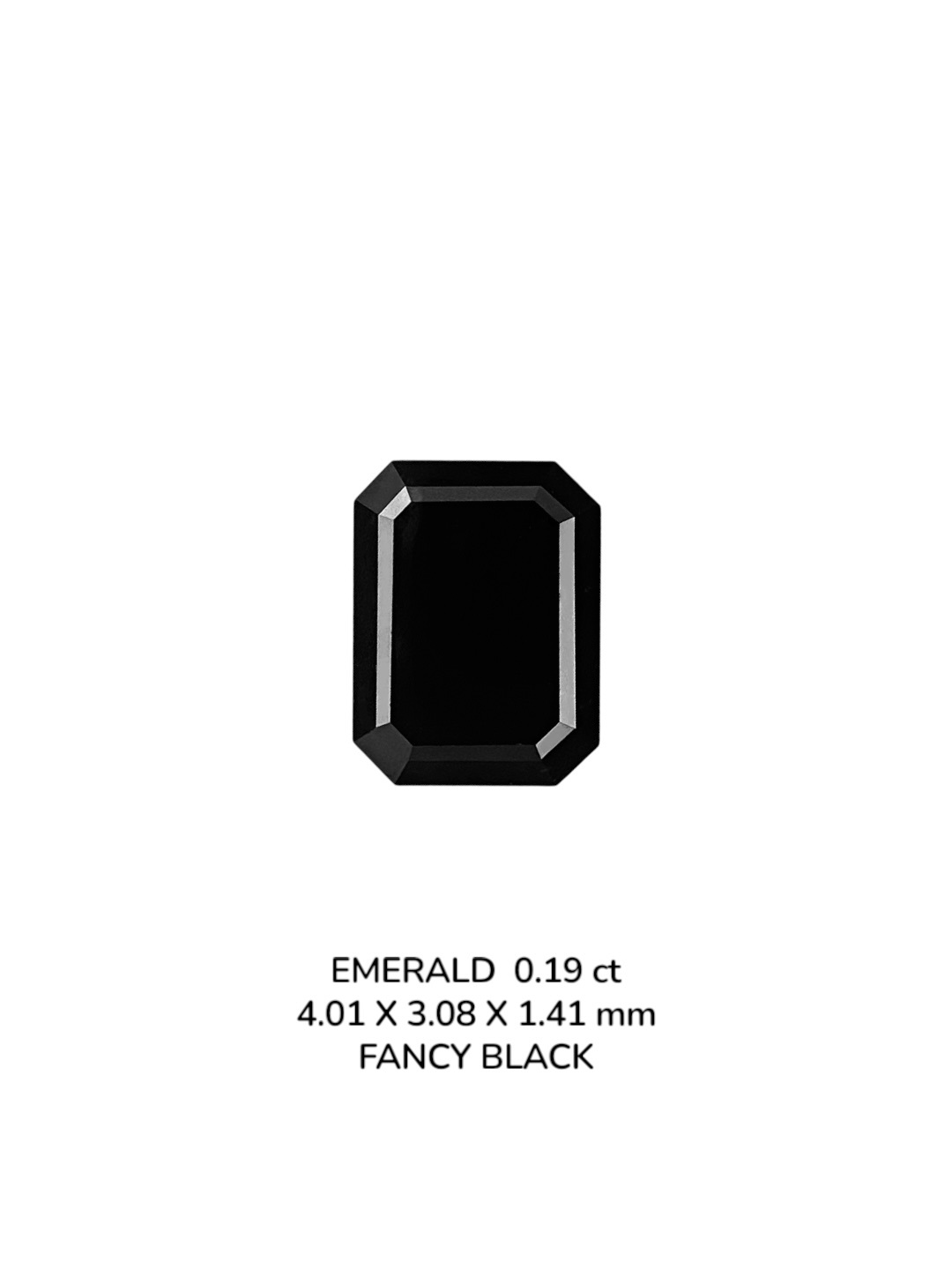 0.19 Carat Natural Fancy Black Emerald Diamond SE-9072T15