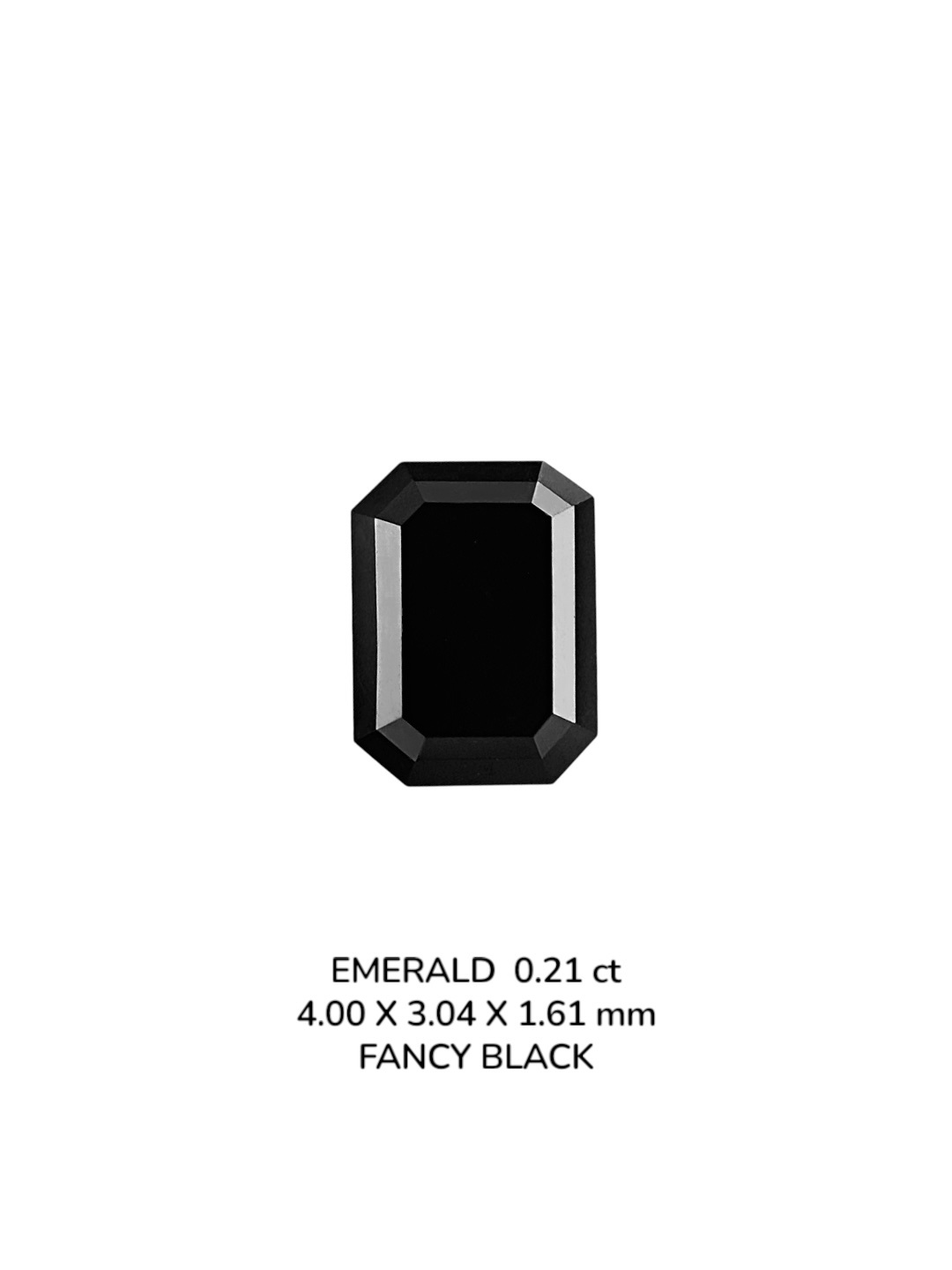 0.21 Carat Natural Fancy Black Emerald Diamond SE-9072T16