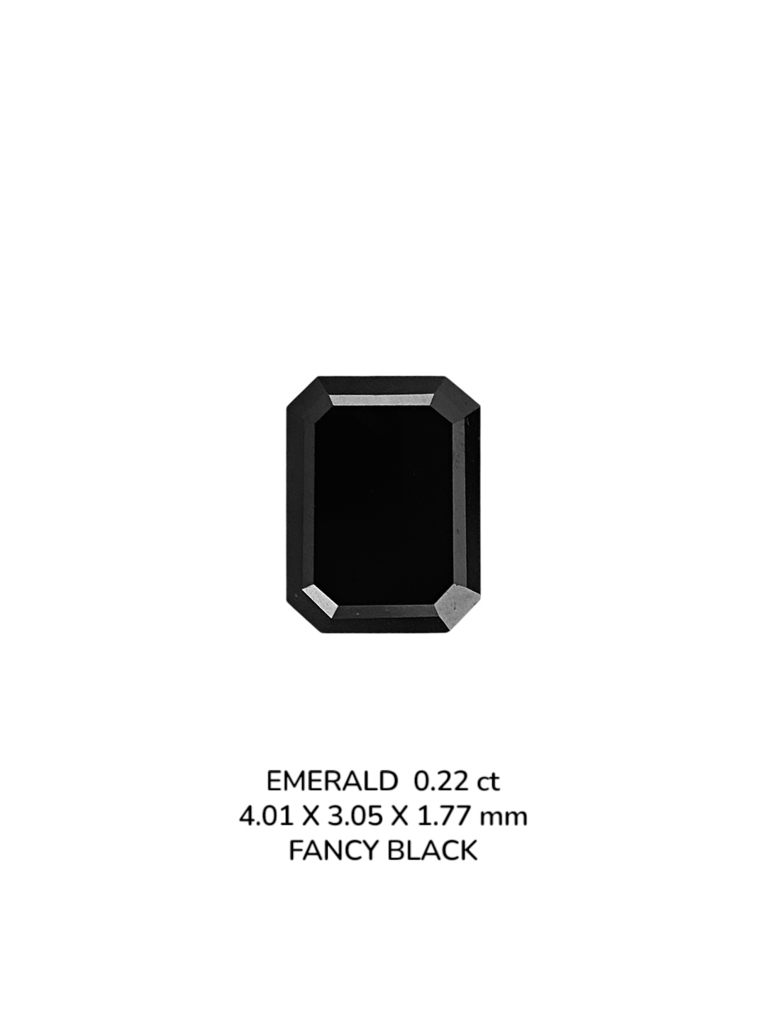 0.22 Carat Natural Fancy Black Emerald Diamond SE-9072T18