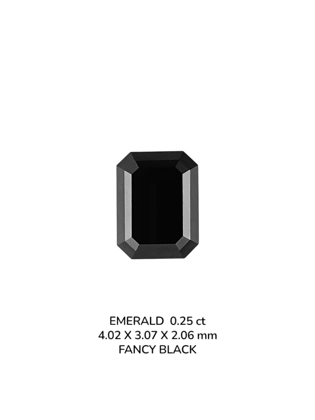 0.25 Carat Natural Fancy Black Emerald Diamond SE-9072T19
