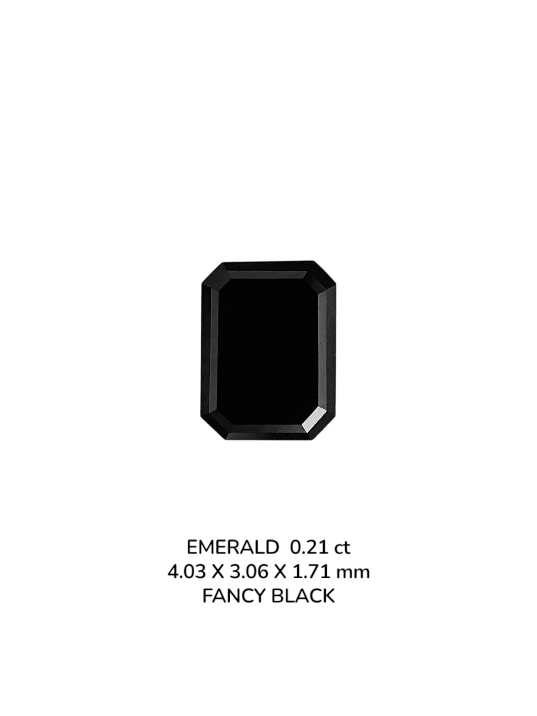 0.21 Carat Natural Fancy Black Emerald Diamond SE-9072T2