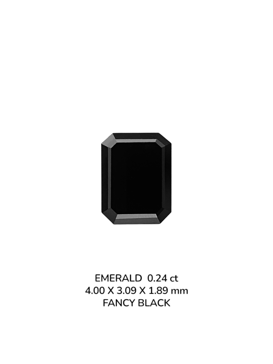 0.24 Carat Natural Fancy Black Emerald Diamond SE-9072T21