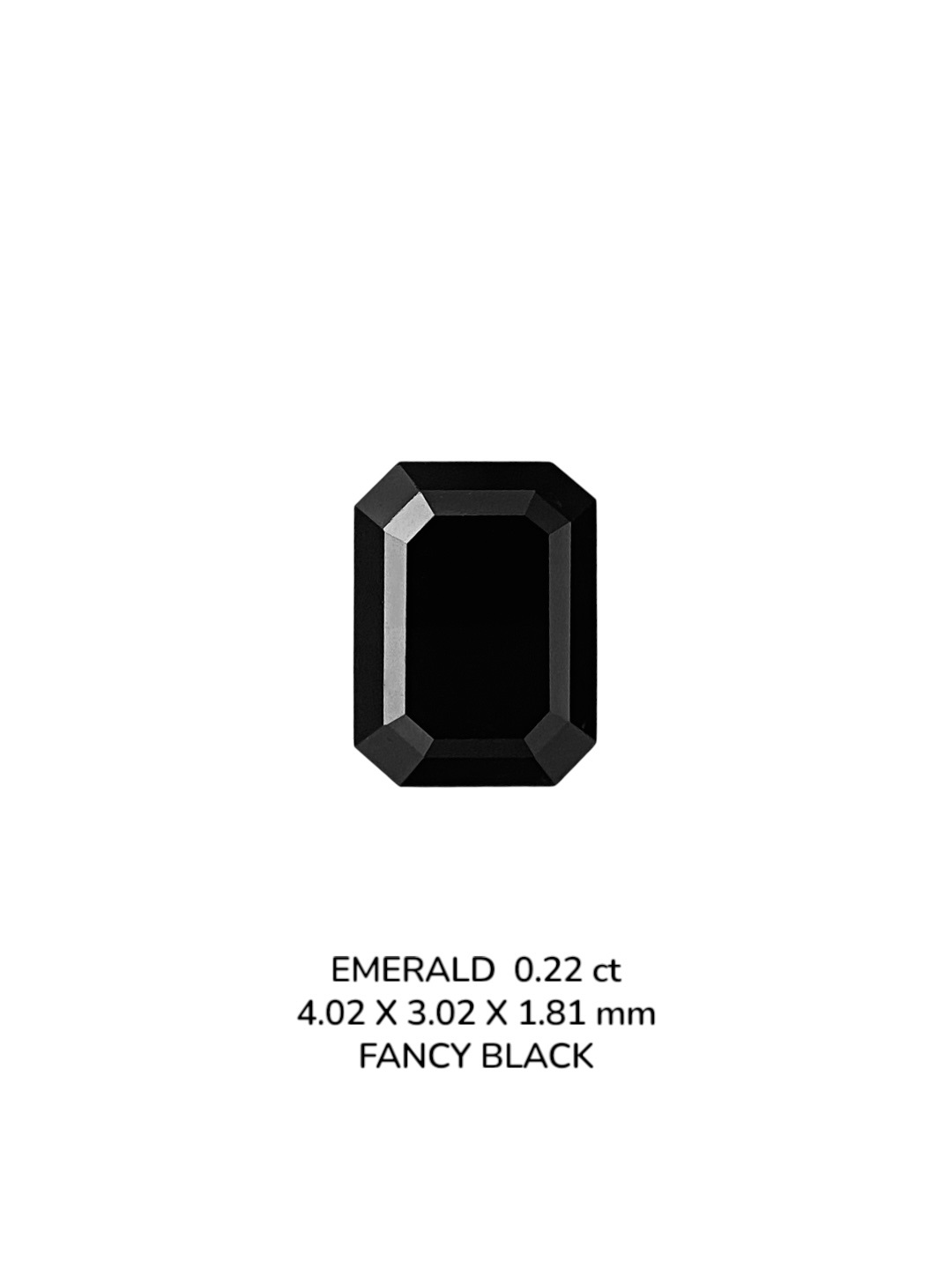 0.22 Carat Natural Fancy Black Emerald Diamond SE-9072T23