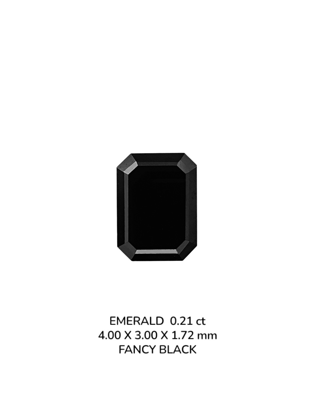 0.21 Carat Natural Fancy Black Emerald Diamond SE-9072T24