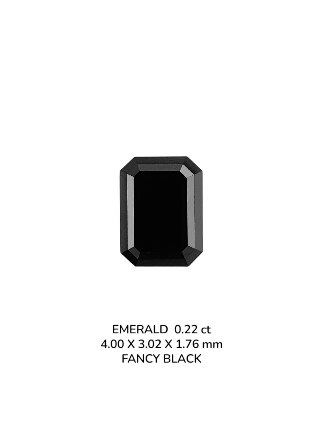 0.22 Carat Natural Fancy Black Emerald Diamond SE-9072T25