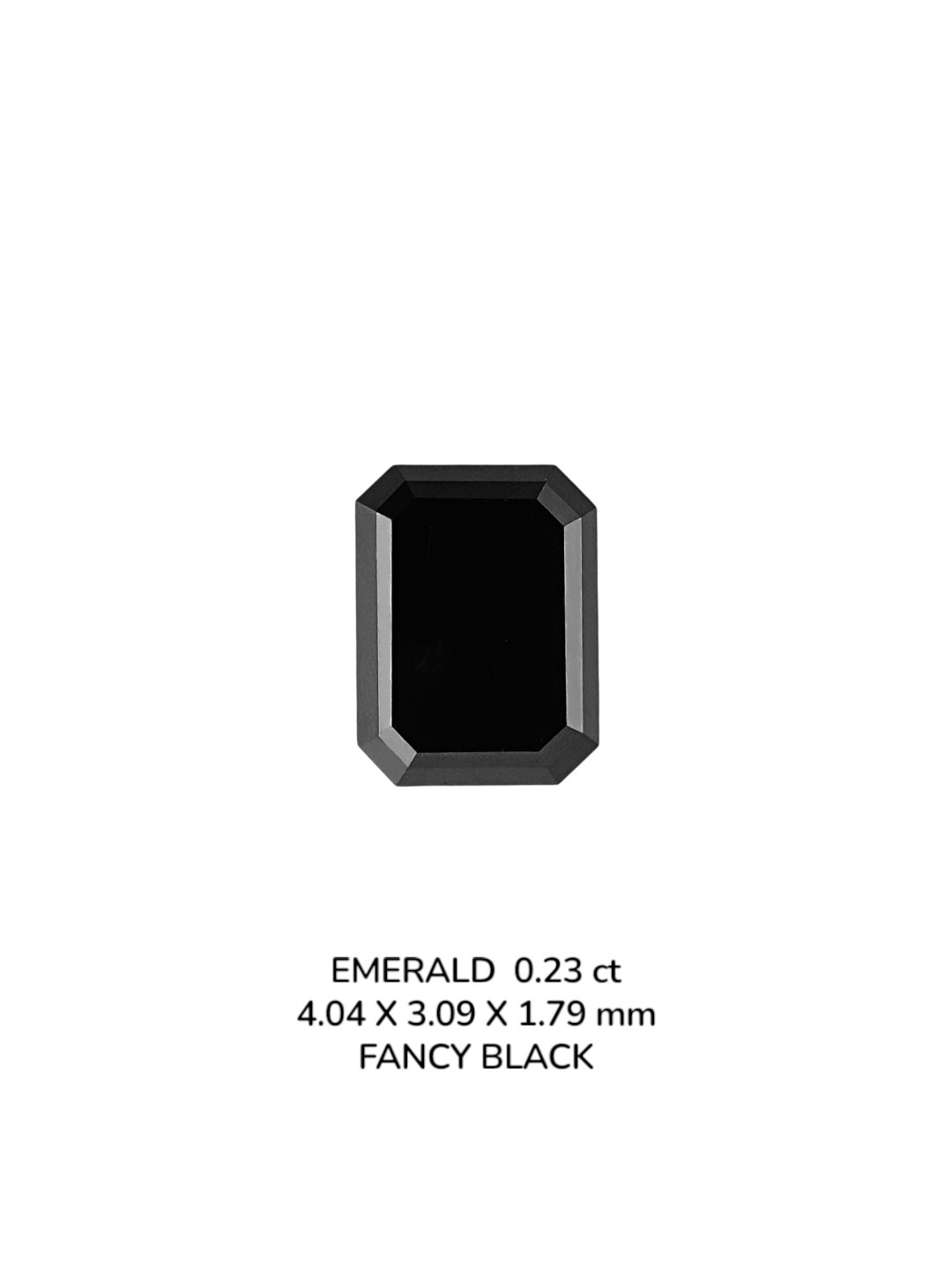0.23 Carat Natural Fancy Black Emerald Diamond SE-9072T27