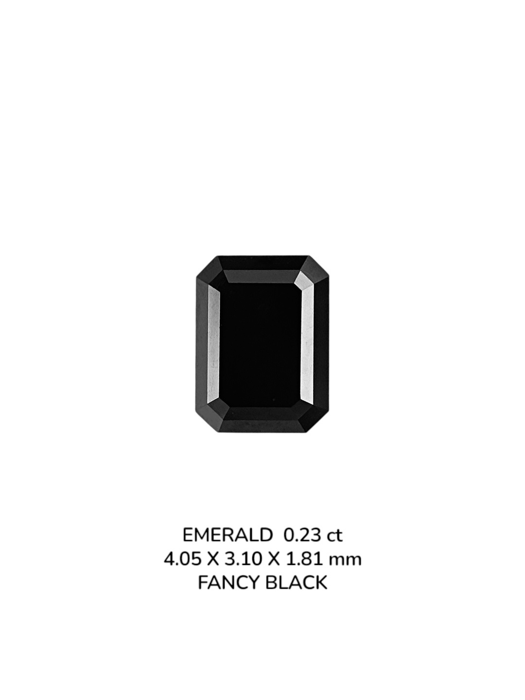 0.23 Carat Natural Fancy Black Emerald Diamond SE-9072T3