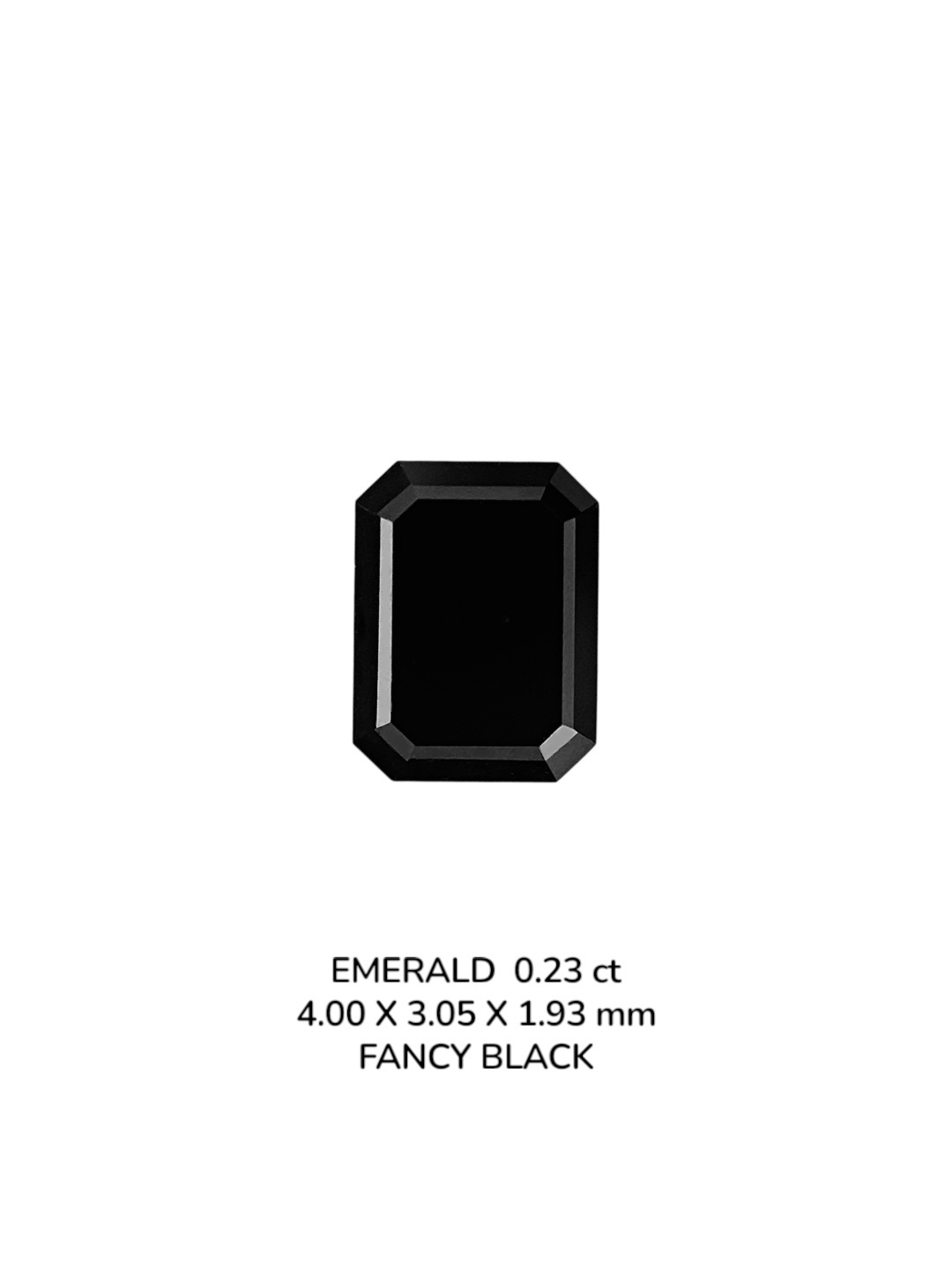 0.23 Carat Natural Fancy Black Emerald Diamond SE-9072T4