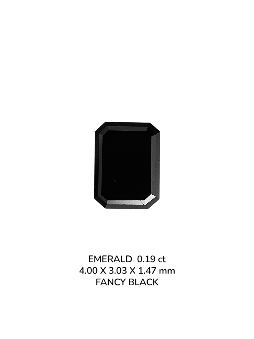 0.19 Carat Natural Fancy Black Emerald Diamond SE-9072T7