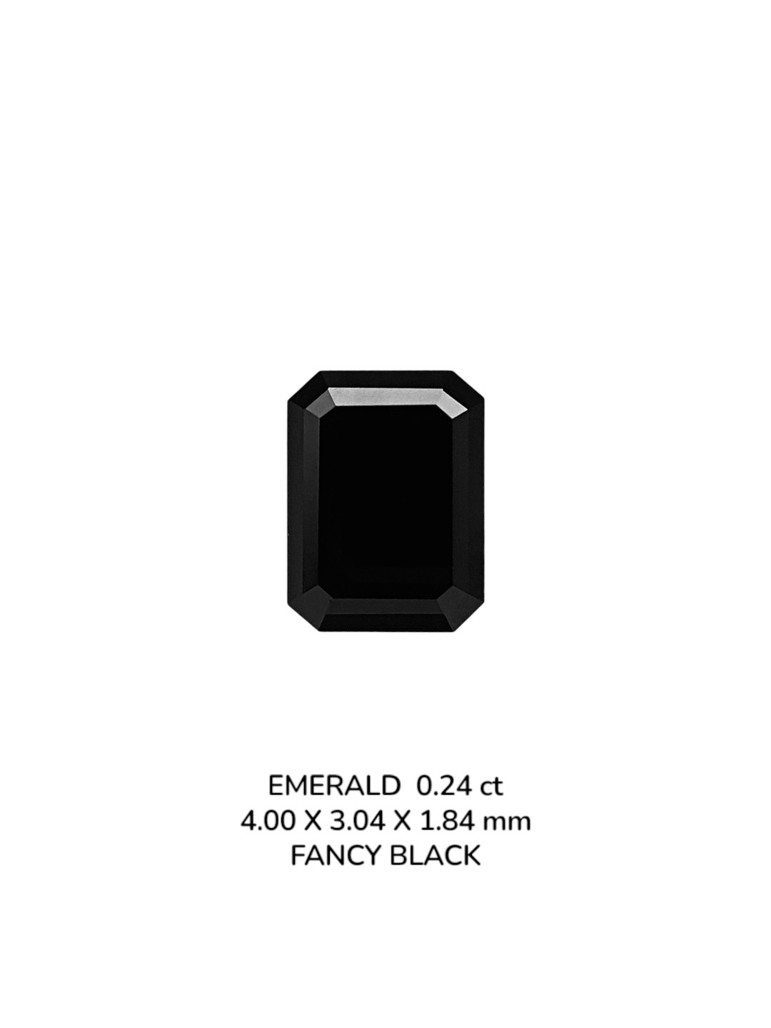 0.24 Carat Natural Fancy Black Emerald Diamond SE-9072T9