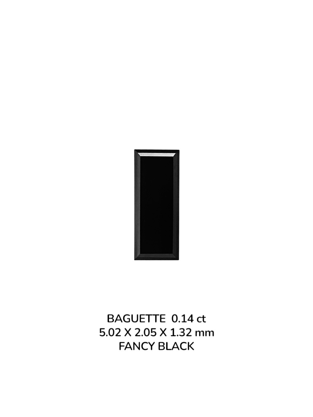 0.14 Carat Natural Fancy Black Baguette Diamond SE-9073T1