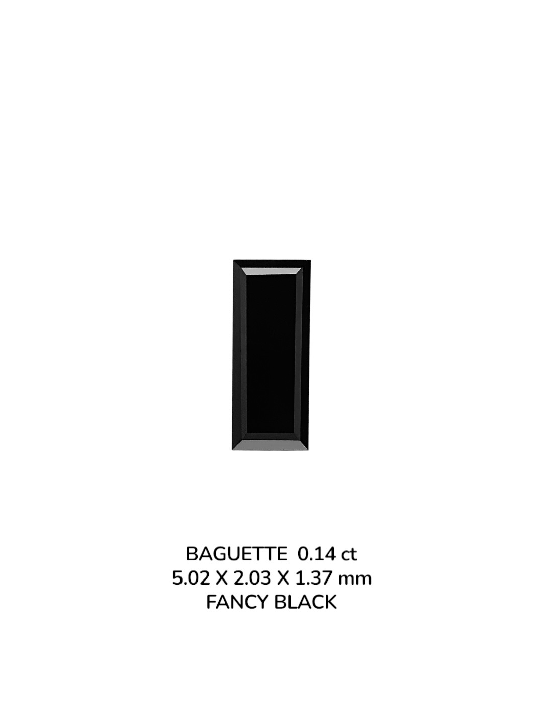 0.14 Carat Natural Fancy Black Baguette Diamond SE-9073T10