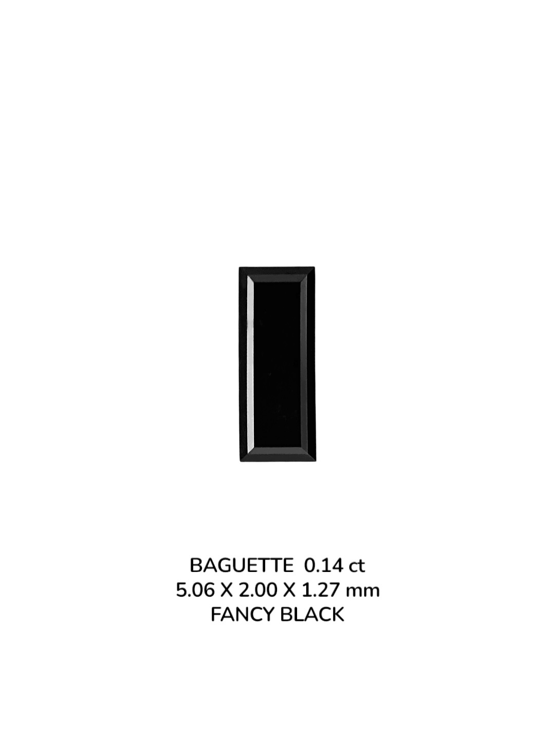 0.14 Carat Natural Fancy Black Baguette Diamond SE-9073T11