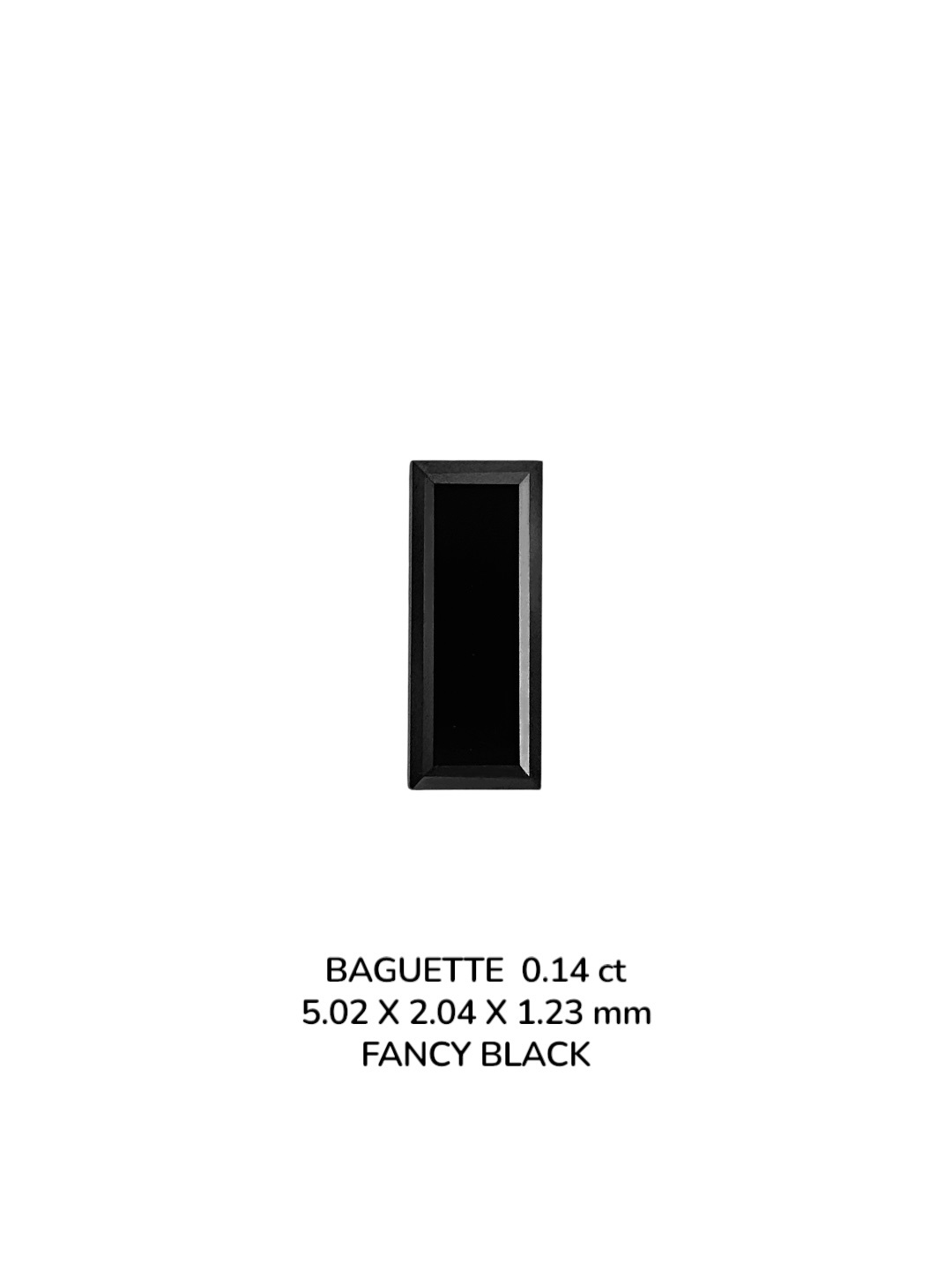 0.14 Carat Natural Fancy Black Baguette Diamond SE-9073T2