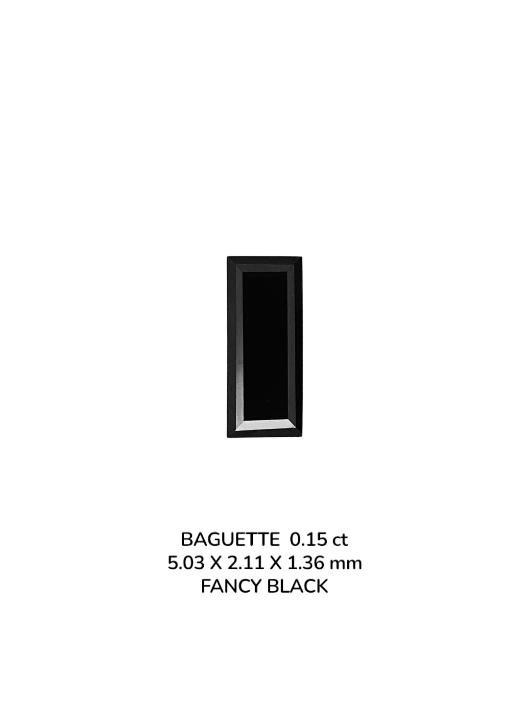 0.15 Carat Natural Fancy Black Baguette Diamond SE-9073T3