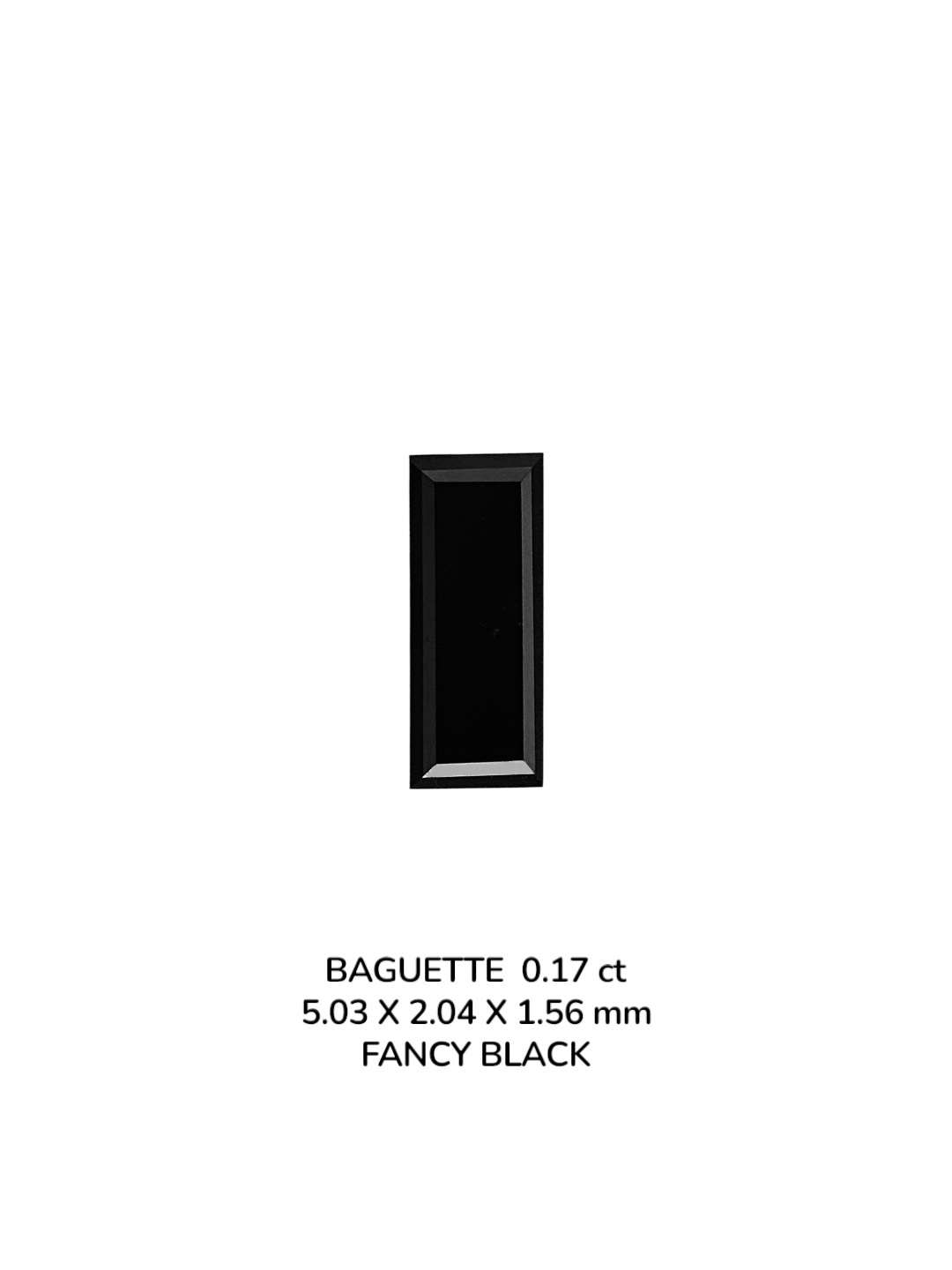 0.17 Carat Natural Fancy Black Baguette Diamond SE-9073T4