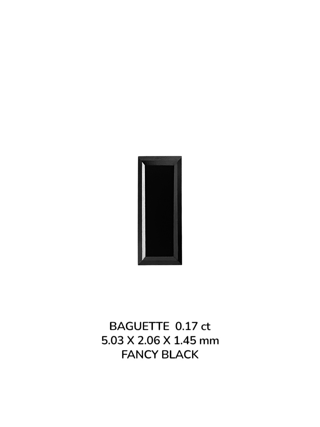 0.17 Carat Natural Fancy Black Baguette Diamond SE-9073T7