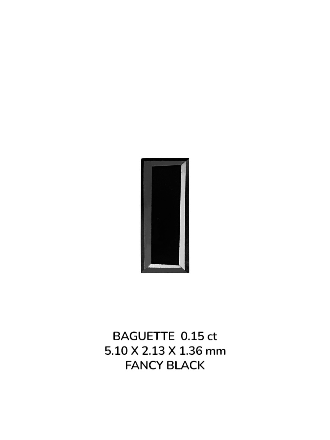 0.15 Carat Natural Fancy Black Baguette Diamond SE-9073T8