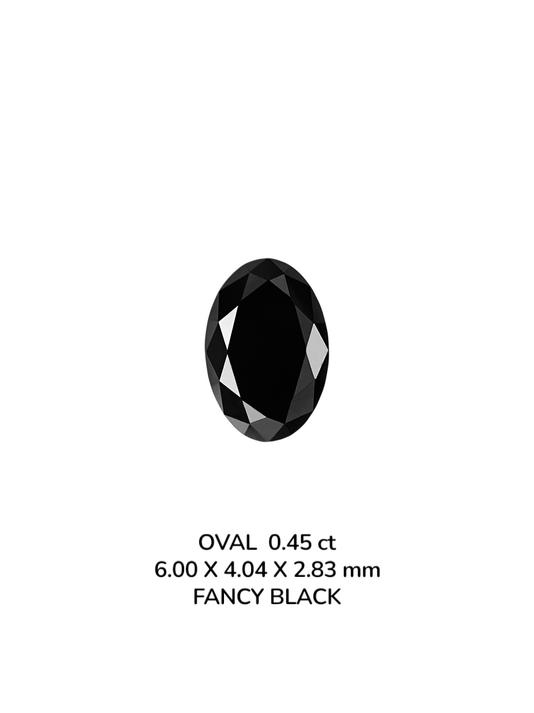 0.45 Carat Natural Fancy Black Oval Diamond SE-9074T24