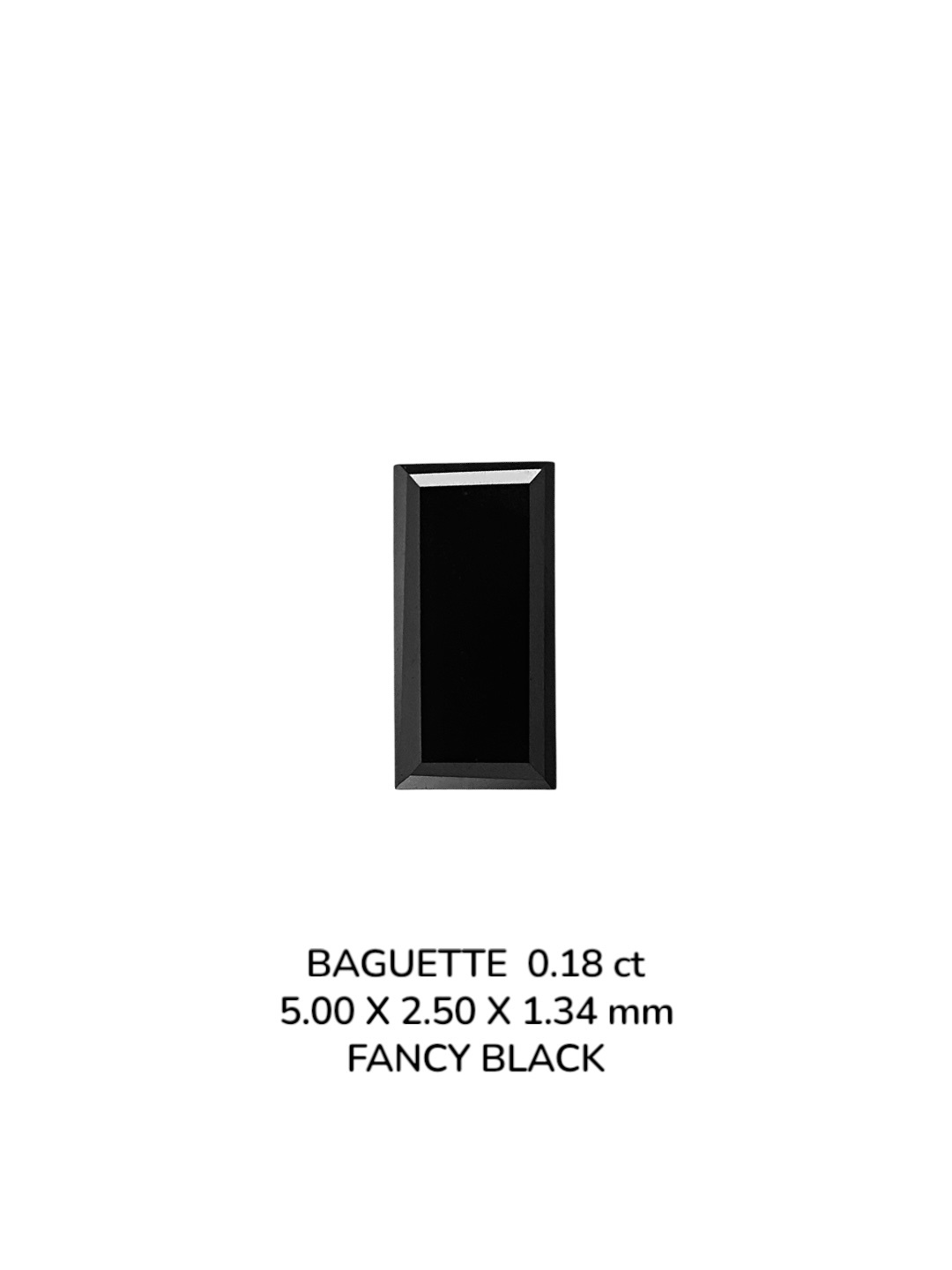 0.18 Carat Natural Fancy Black Baguette Diamond SE-9076T10