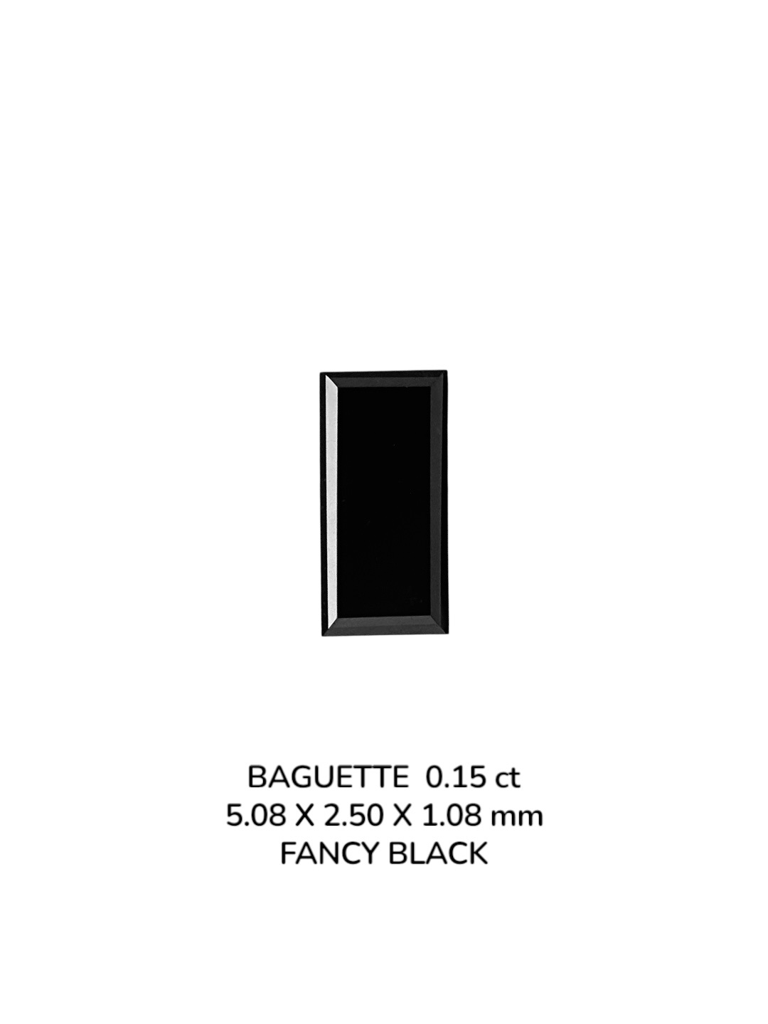 0.15 Carat Natural Fancy Black Baguette Diamond SE-9076T12