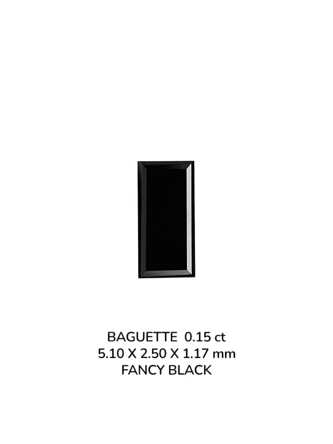 0.15 Carat Natural Fancy Black Baguette Diamond SE-9076T14