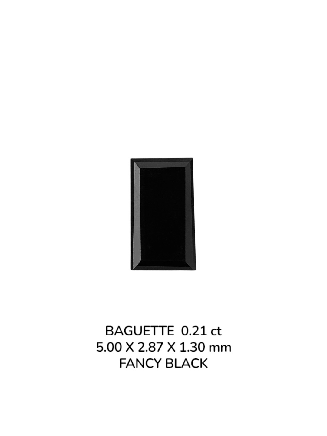 0.21 Carat Natural Fancy Black Baguette Diamond SE-9076T2