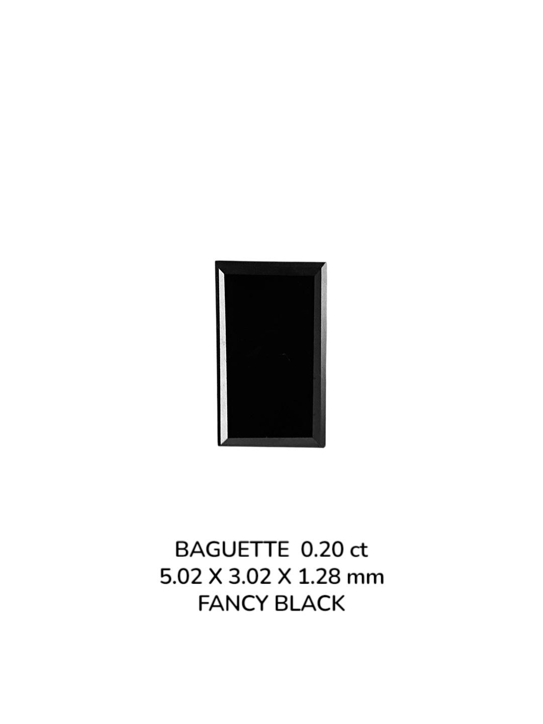 0.20 Carat Natural Fancy Black Baguette Diamond SE-9076T6