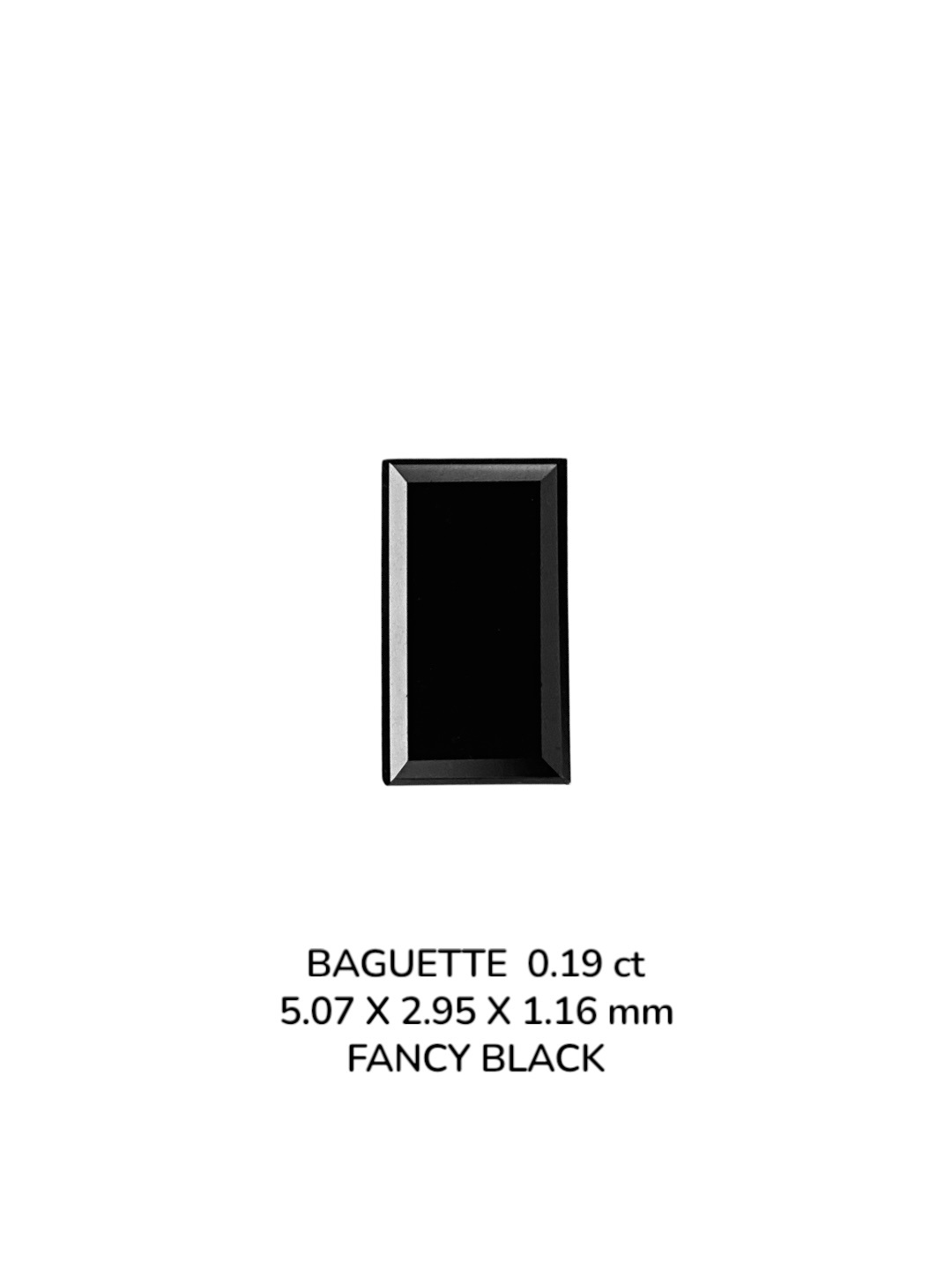 0.19 Carat Natural Fancy Black Baguette Diamond SE-9076T9