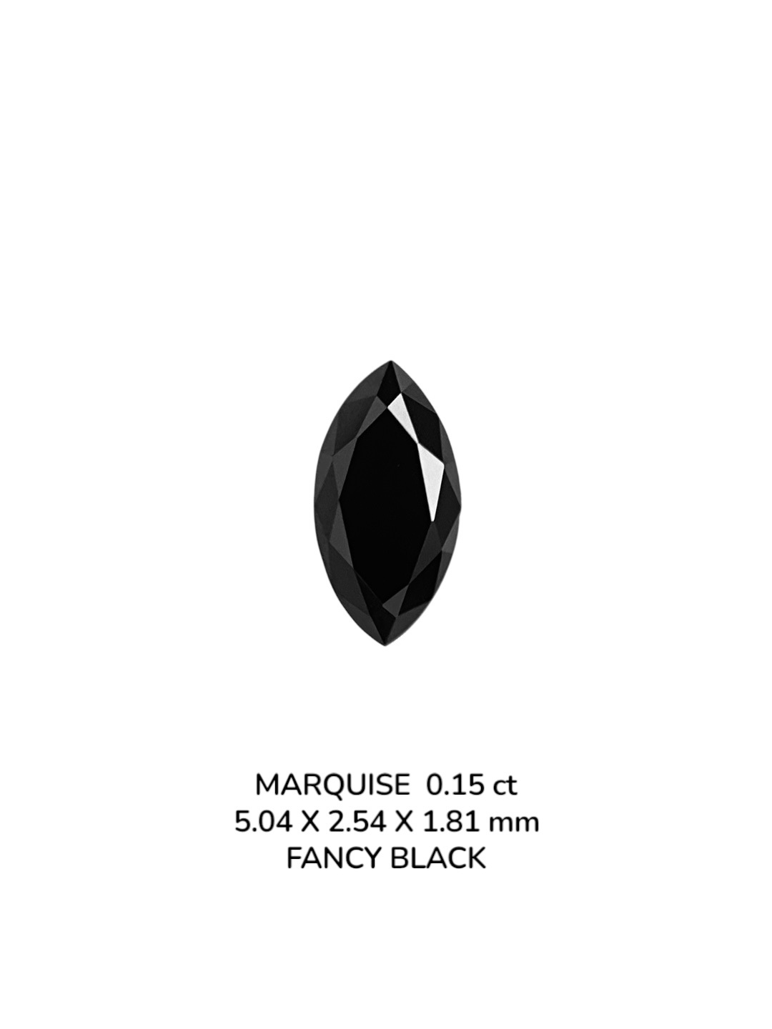 0.15 Carat Natural Fancy Black Marquise Diamond SE-9078T10