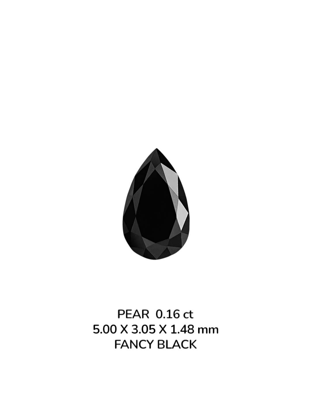 0.16 Carat Natural Fancy Black Pear Diamond SE-9079T13
