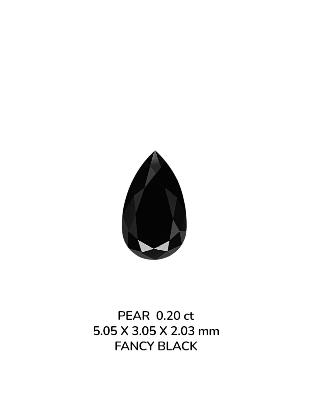0.20 Carat Natural Fancy Black Pear Diamond SE-9079T2