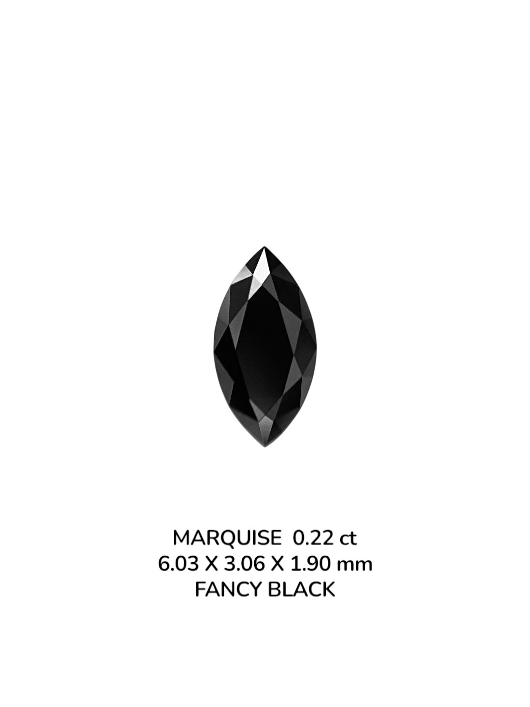0.22 Carat Natural Fancy Black Marquise Diamond SE-9080T1